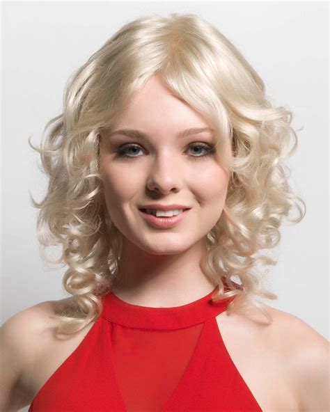 curly blonde lace front wigs